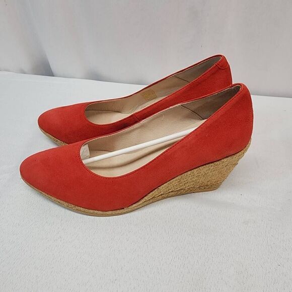 Eric Michael TEVA Size EU 40 US 9.5 Women's Red Suede Espadrilles Wedge Heels Sa - Picture 5 of 11